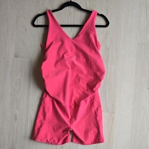 Beyond Yoga Pink Romper Maternity